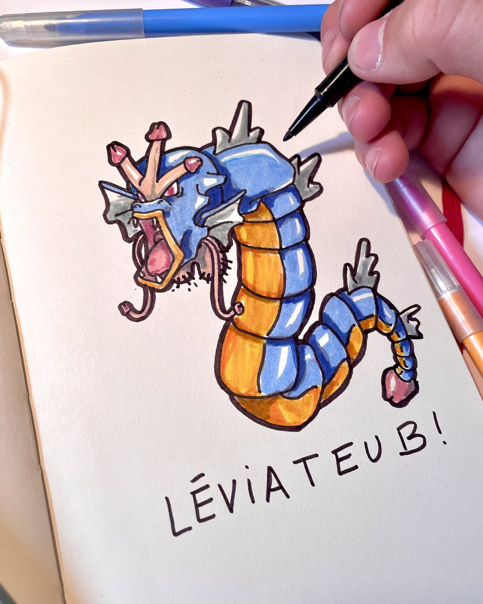 brunograffer's tweet photo. Léviateub ! Espérons que ce soit moi  striké sur Twitter que sur les autres réseaux sociaux. Théoriquement, sur Twitter, ce genre de post devrai bien faire jaser les #PokemonFan 😂
Plus de contenu sur IG : https://t.co/t8hbsBHvp6 

#pokemon #leviator #gyarados https://t.co/9KXkBis5RY