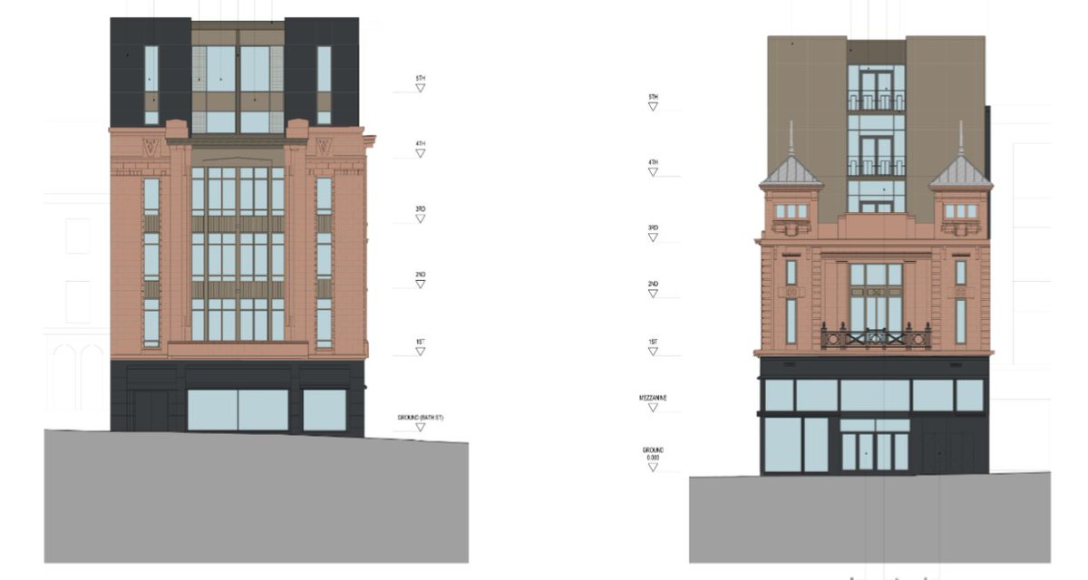 newglasgowsoc's tweet photo. Here's some of the elevations from the planning application. While the renders can be attractive, the elevations tell you about the overall scale and its materials. What do you think?

#sauchiehallstreet #wattsbrothers #thenexthotel #glasgowheritage https://t.co/6TFnWUT9Mk