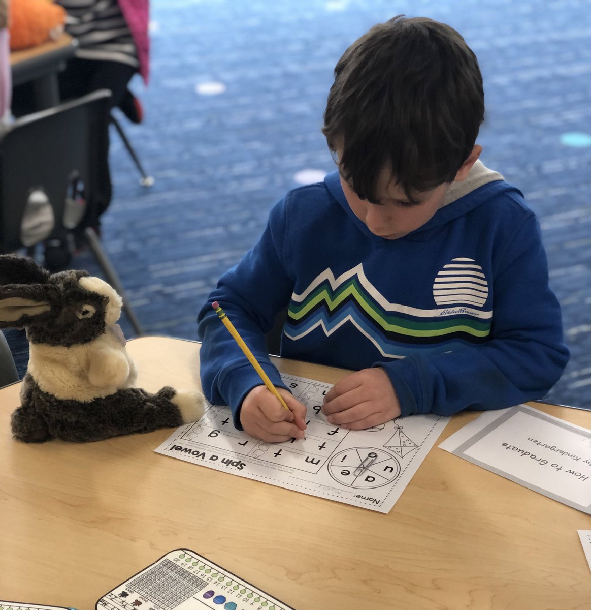 Room 119 celebrated Mabel’s graduation from Vowel School 🎓🐘 Our vowel shields sure are shining bright! #CentralFoxes