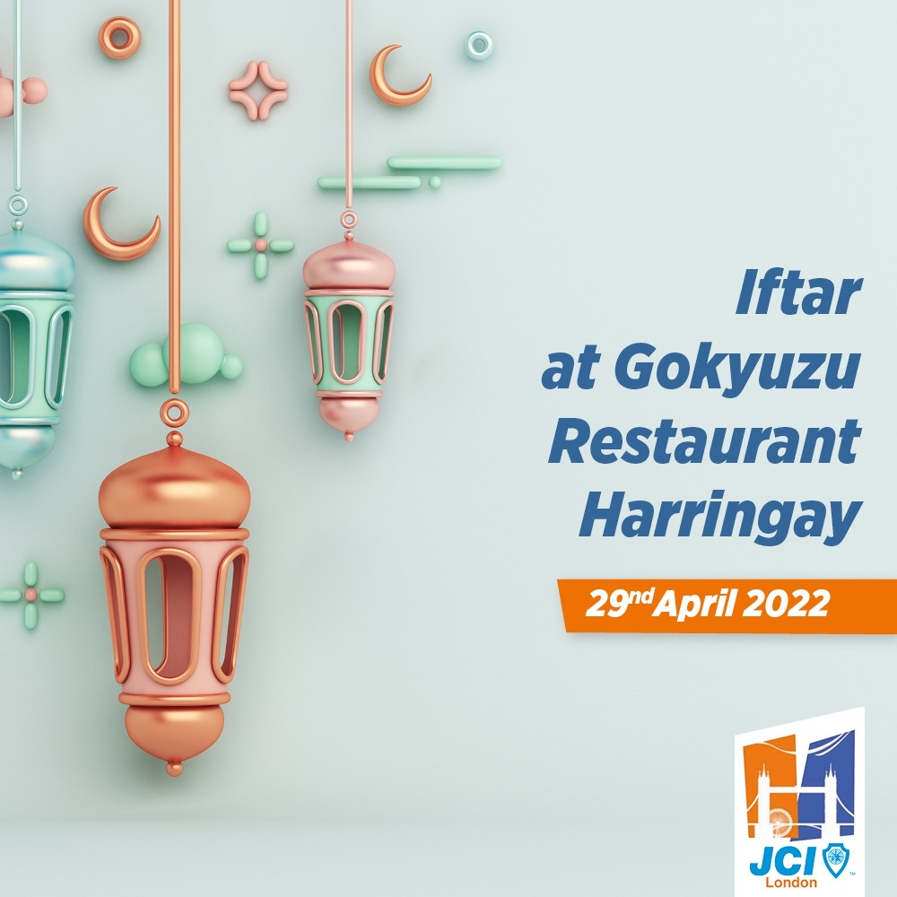 We’re excited to say our April social event has sold out! If you’ve not already registered we are sorry to be missing you at our 29 April Iftar event. 
Keep an eye on our social channels and newsletter to avoid missing out in May!
