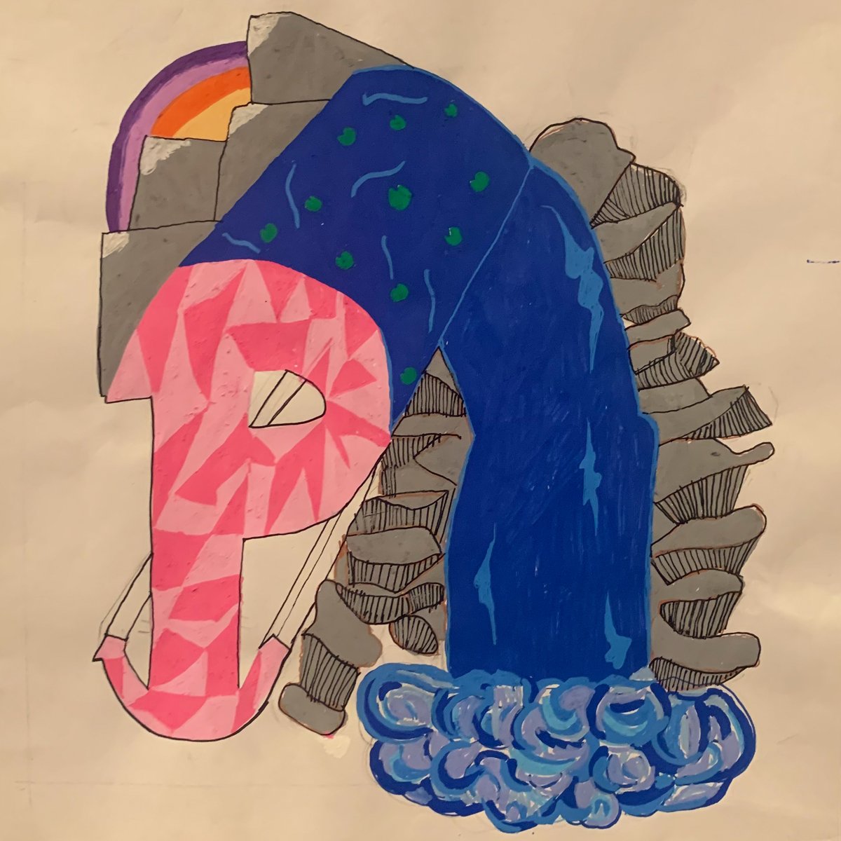 GCSchoolNYC's tweet photo. Using limited color palettes and their lessons on two point perspective, seventh grade artists have created eye-catching illustrations of their first initials.

Be sure to stop by the South Hall to check them out! #GCSchool https://t.co/sT2SehTV87