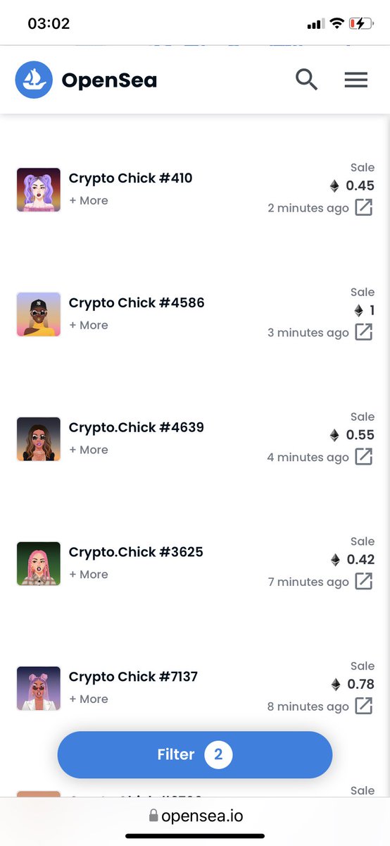DDishOZ's tweet photo. What’s happening with @NFTCryptoChicks 👀👀👀 sales are flying of the shelves ….. did I miss something ???? https://t.co/SML39lLTd0
