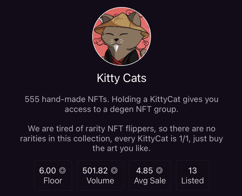CatsFamilyNFT's tweet photo. 500 SOL Volume + 6 SOL FP + 13/555 listed

ANOOOOOOOOON, WHERE U AT? I TOLD YAAAAAA!! https://t.co/mhFVDId0ZZ