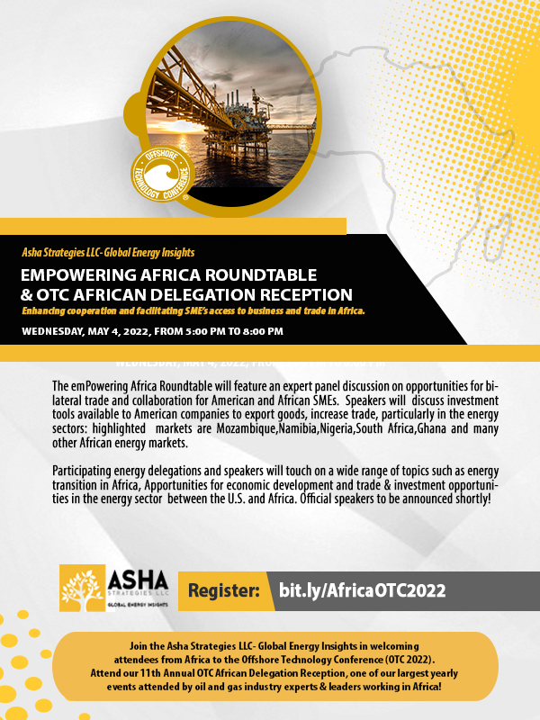 usbacc's tweet photo. OTC African Delegation Reception - EmPowering Africa Roundtable &amp; Reception May 4, 2022 -  Houston, Texas - https://t.co/IZwWo2ESFn https://t.co/6v6DRWcqvW