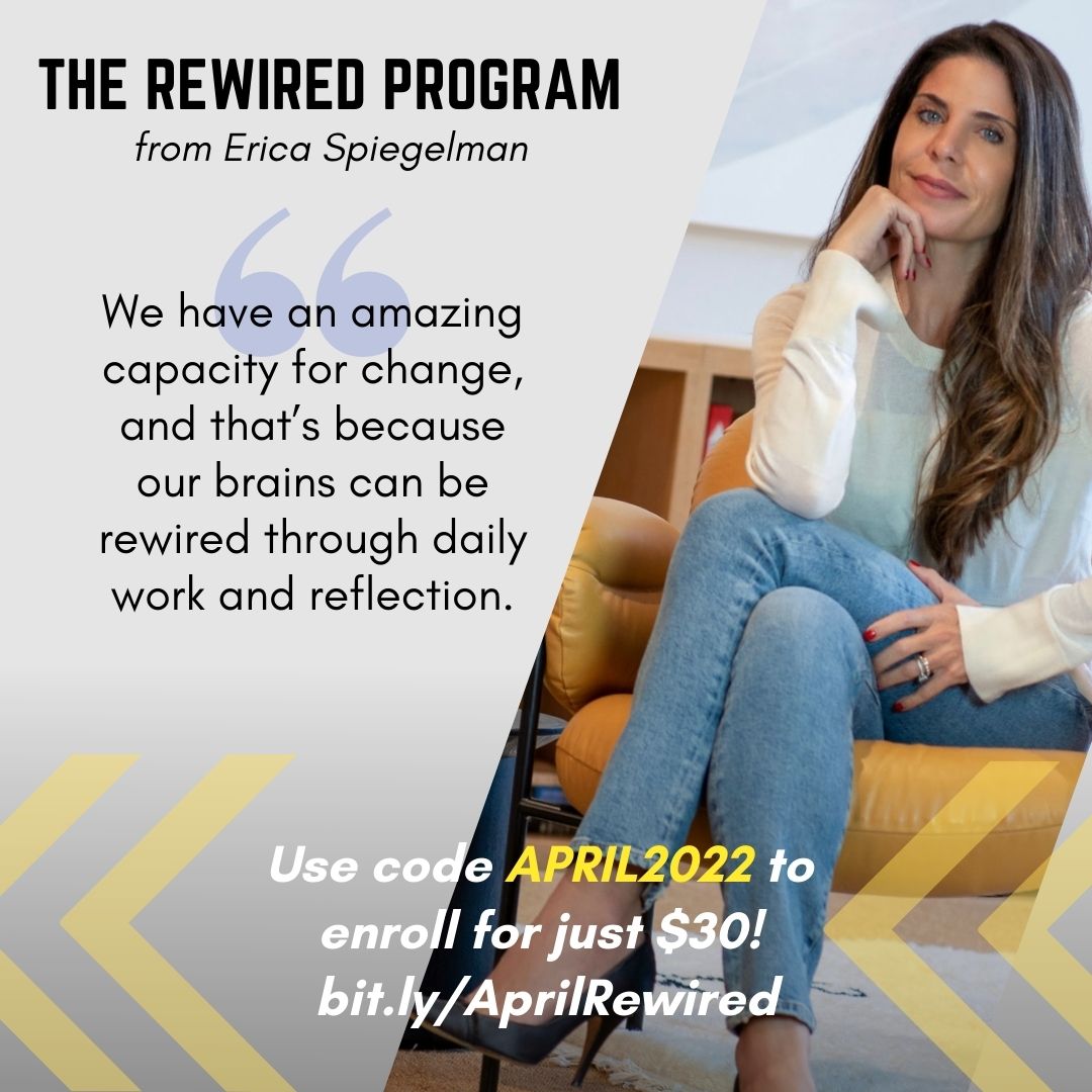 To support people who want to step into recovery this month, I'm offering a deep discount on The Rewired Program, my online, self-paced recovery program. Enroll by April 30, and you'll save 60% off the usual price. bit.ly/AprilRewired