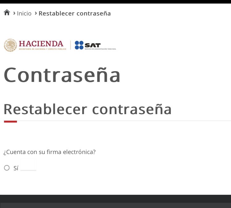 AFredyluna9's tweet photo. @SATMX al tratar de restablecer o actualizar mi contraseña para obtener mi cédula de identificación fiscal no me da la opción de *No cuenta con Firma Electrónica https://t.co/WEPHS4KpY0