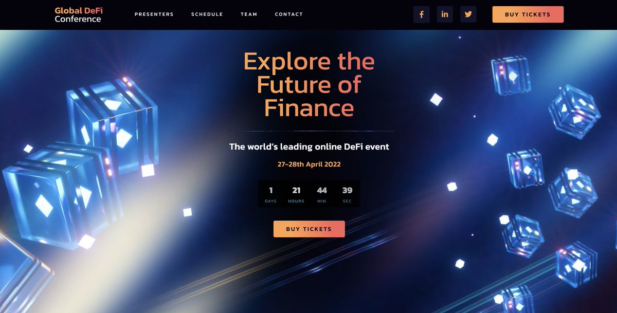 Filecoin's tweet photo. Join @RRansil & @chainlink's @chiragdhull at the #GlobalDeFiConference by @TechCircus_ for a panel about the tools used in DeFi & how the evolution of these tools is vital to DeFi development.
๐ฃ๏ธEmergence of Tools & Why We Need Them
๐
4/27
โฐ13:30 UTC
๐๏ธhttps://t.co/LkqckwKFVT https://t.co/uVwgpphRC2