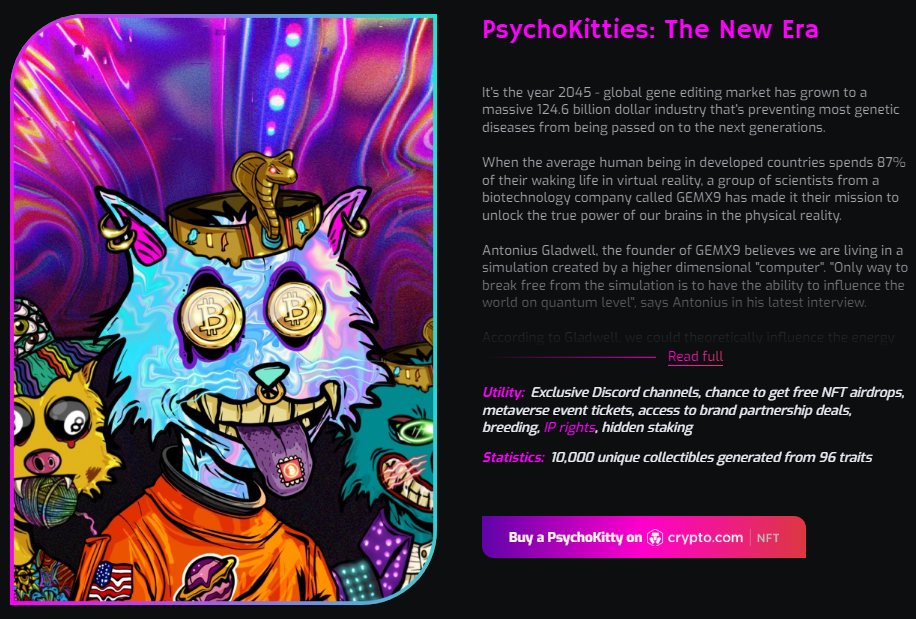 PsychoKittiesOG's tweet photo. You can now take your PsychoKitty or PsychoMolly and make money with it.🌧️💸 (click on IP Rights for more info)

Should we create a #monetizationMastermind channel on Discord?🤨

@Ugonzo_art @ElRealGenius #Cro #NFTCommunity #NFTGiveaway https://t.co/dp631DJoTJ