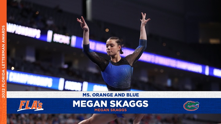 🏆Ms. Orange &amp; Blue🏆

<a href="/MeganSkaggs_/">Megan Skaggs</a> from <a href="/GatorsGym/">Gators Gymnastics</a>!

#GoGators | #FLAs22
