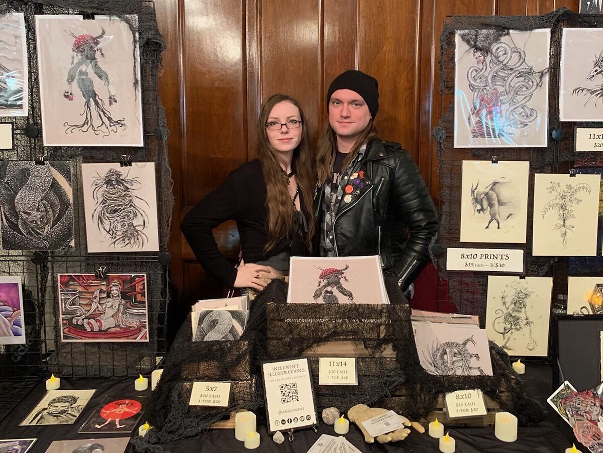 SaraJClement's tweet photo. Very excited to bring my art to @ChillerTheatre again this weekend! 💀 #conventions #artistalley https://t.co/B7jfVf45Eb
