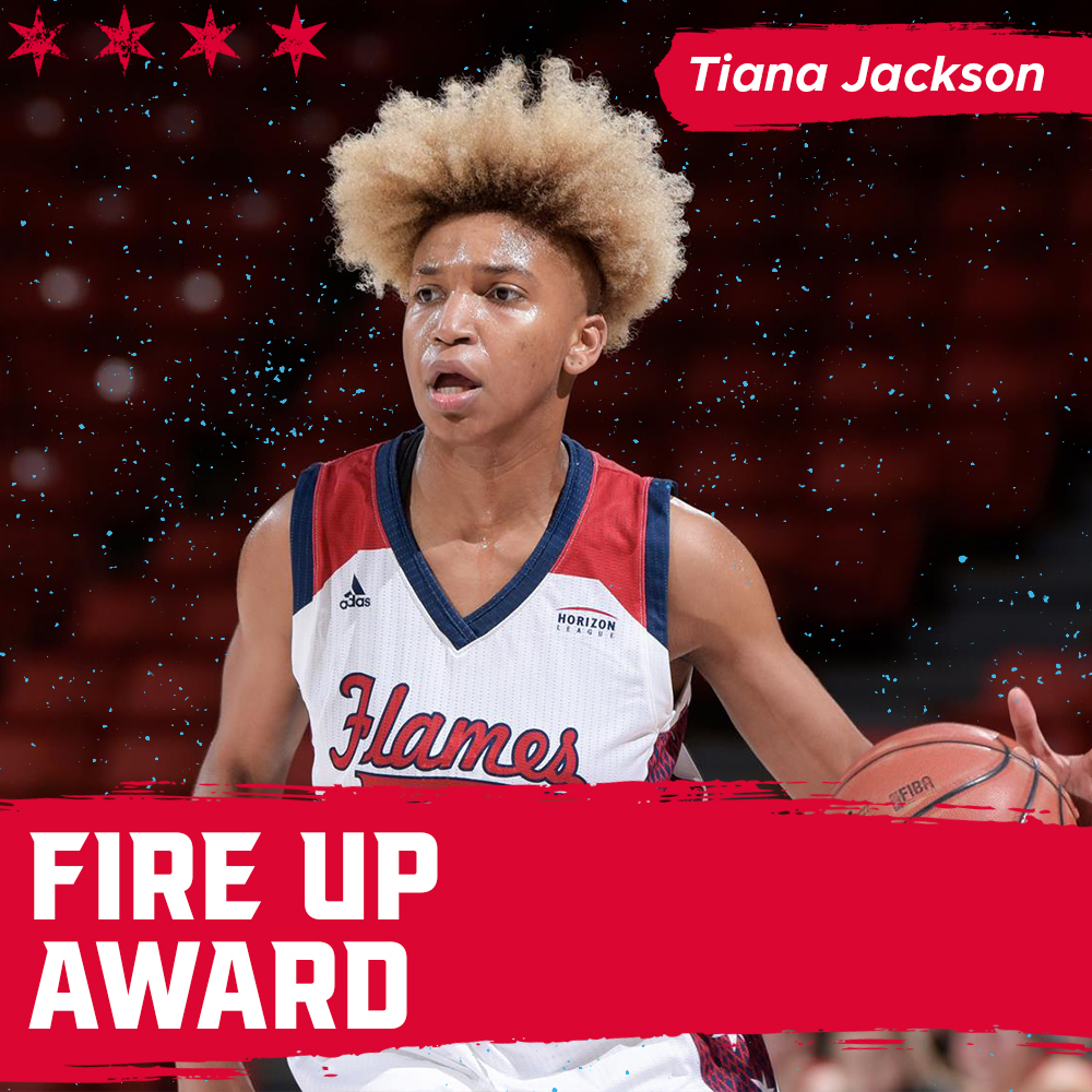 UICFlames's tweet photo. The Fire Up award goes to a Flame who supports others, encourages community, and builds the Flames Family. There is no more deserving winner than Tiana Jackson! She is a leader on our SAAC and pushes for unity with the OneHL group. #UICN2I #FireUpFlames https://t.co/r3u7oFPOXU