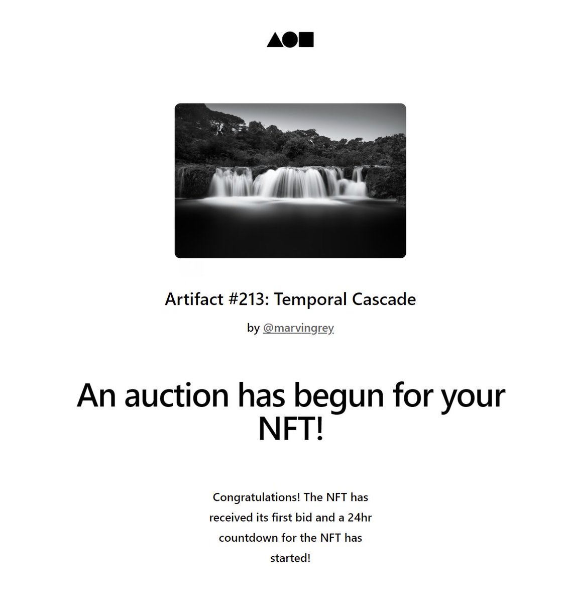 marvingreyphoto's tweet photo. Holy crap! @benjamingrandi just kickstarted the bid on one of my genesis pieces on @foundation! Thank you so much for believing in my work! https://t.co/wJsrvdL6fY