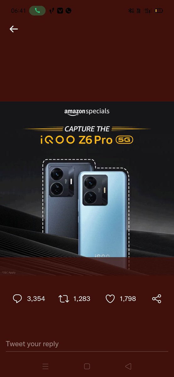TheiMeMyself's tweet photo. @amazonIN Here's my screenshot .
#iQOOZ6Pro5GOnAmazon 
#iQOOZ6Pro https://t.co/EKZyj38CsL