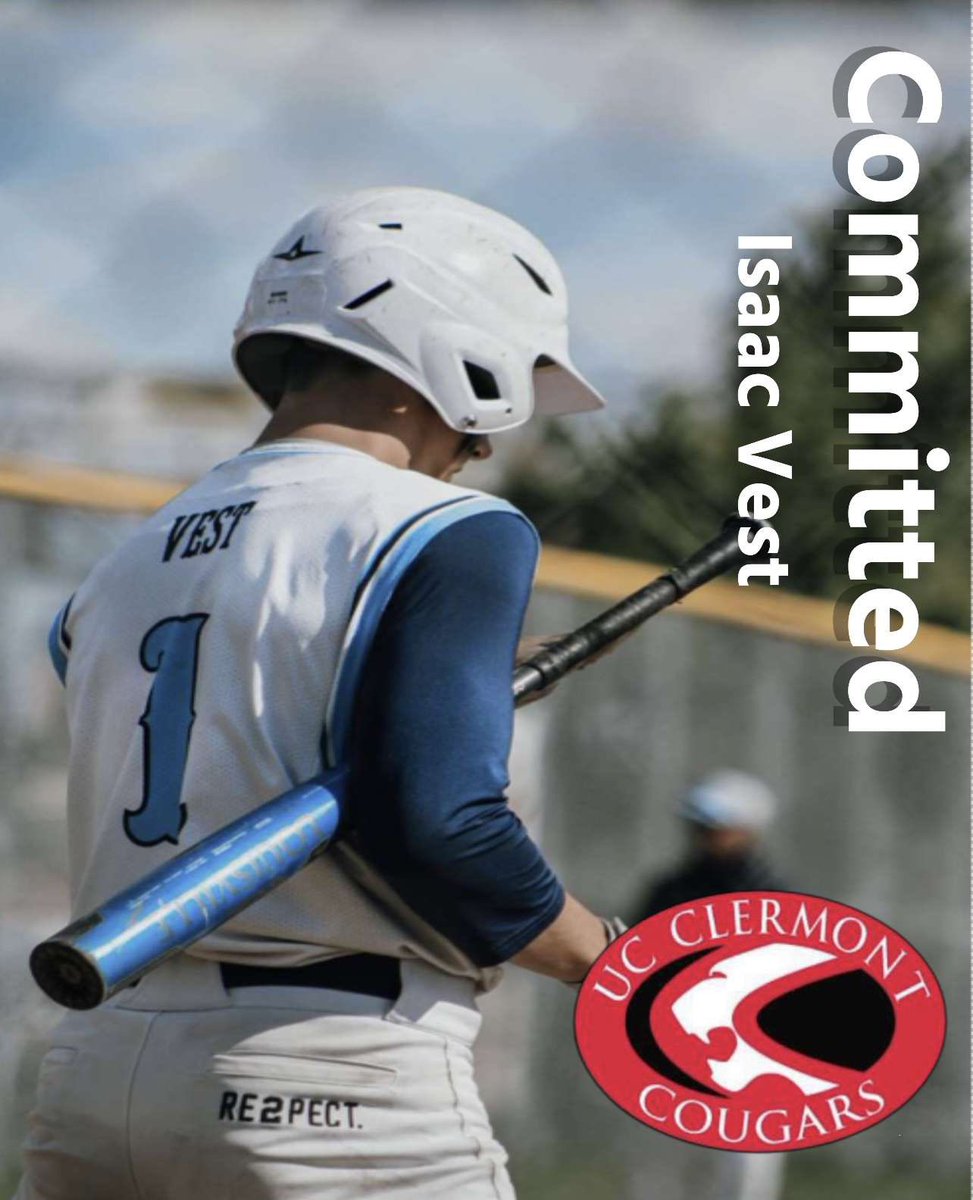 I’m excited to announce that I will be continuing my academic and athletic career at the University of Cincinnati-Clermont! Thank you to everyone that has helped me get to where I am today!  Go cougars!❤️🖤🤍 <a href="/bcrebsbaseball/">BC Rebels Baseball</a> <a href="/UCC_Baseball/">Clermont Baseball</a>