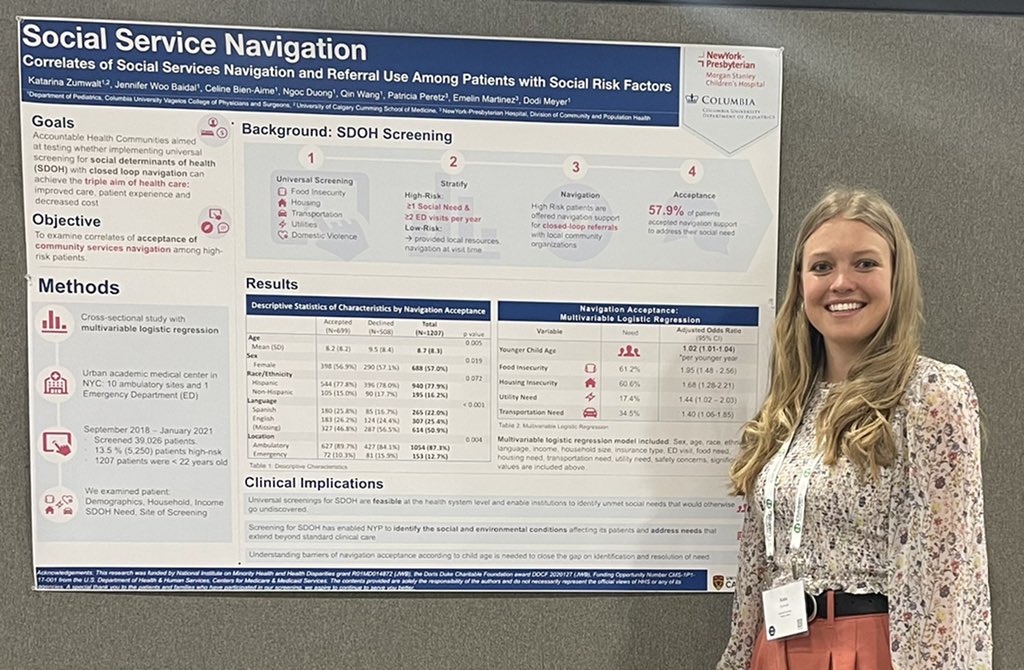 Had a great time learning @PASMeeting & talking about our research: screening for Social Determinants of Health in primary care & the ED! Thank you @nyphospital, @ColumbiaMed, @UCalgaryMed, @WooBaidal, Dr. Dodi Meyer and the rest of the amazing team for making this possible!