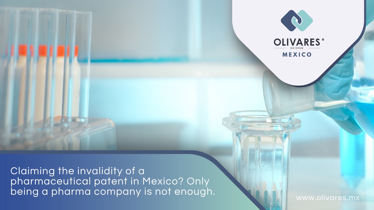OLIVARESLaw's tweet photo. Recently a Mexican Circuit Court confirmed that a plaintiff, in a patent invalidity action, should have demonstrated a direct impact, either a patent right, an opposite right, or an expectation of right in connection with the attacked patent. 
More at: https://t.co/J1AdWGOxr1. https://t.co/I4YpCpFMNT
