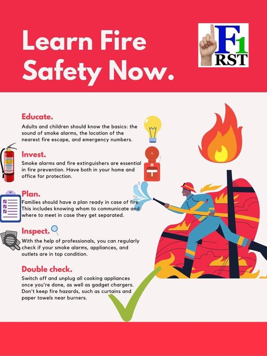 F1rstServices's tweet photo. The first of our regular posting about DISASTER PREVENTION, PREPAREDNESS and RESPONSE to various NATURAL and MAN MADE disasters.

Let us start with Fire disaster which is mostly man made.

MABUTI na ang MAY ALAM at
LAGING HANDA!🙏 https://t.co/NiZ4PZvONx