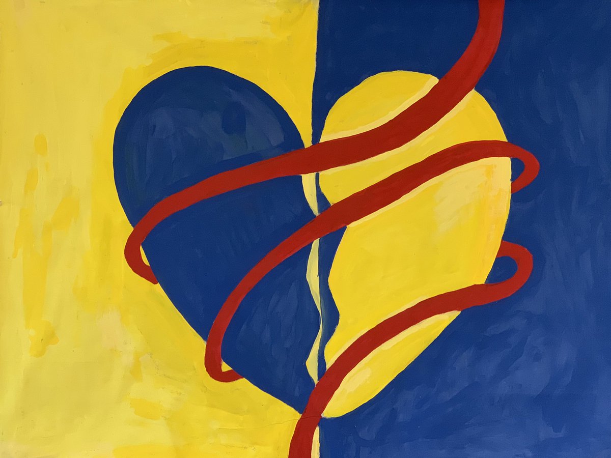 cdawson555's tweet photo. @brilliant_labs #MakerEdNS @SHJH_FALCONS Happy to see so many students take part supporting Ukraine in Dawson/Rickard 6-6 flag competition.  Here’s the winning design. https://t.co/JV7wTiv7Ud
