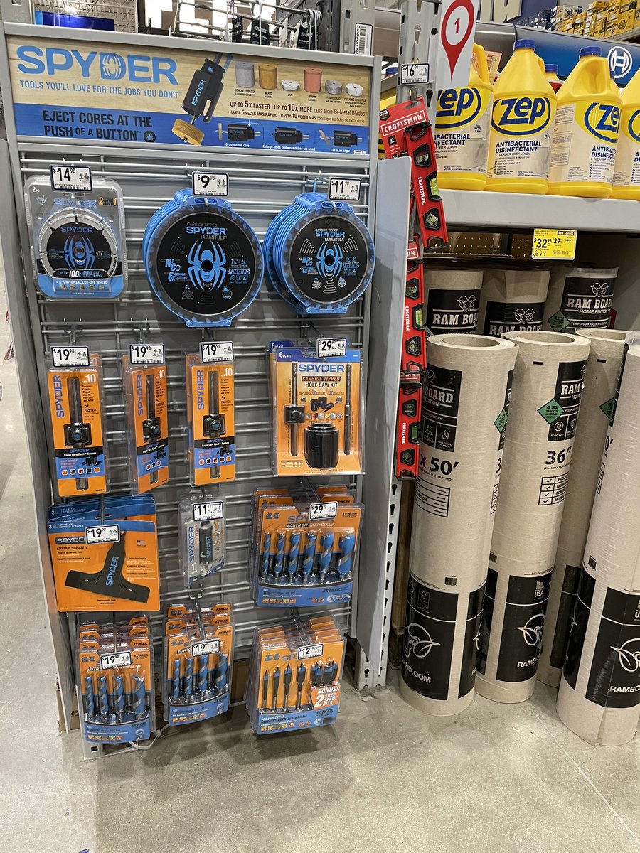 When you have to much spyder product, so you make an endcap and a shadow box. <a href="/EYenn/">Erica Middleton</a> <a href="/JesseHickey10/">Jesse Hickey</a>