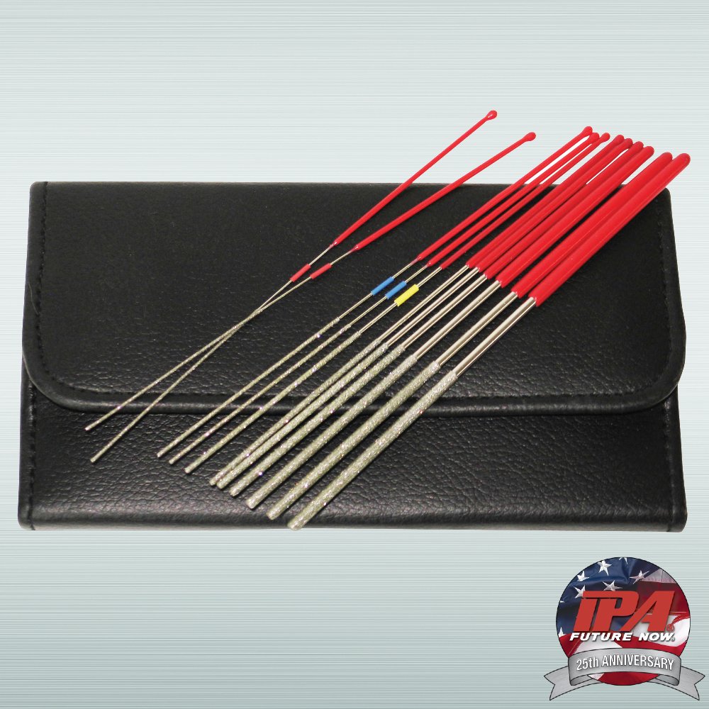 IPAtools's tweet photo. The #8042 12-pc. set of Diamond Micro Round Files is specially designed to remove corrosion from Deutsch, Cannon, Bullet, NATO, Weather Pack and Other Round Terminal Connectors.

Lean More: https://t.co/V1Zi0qxdae https://t.co/noyuOT6iXT