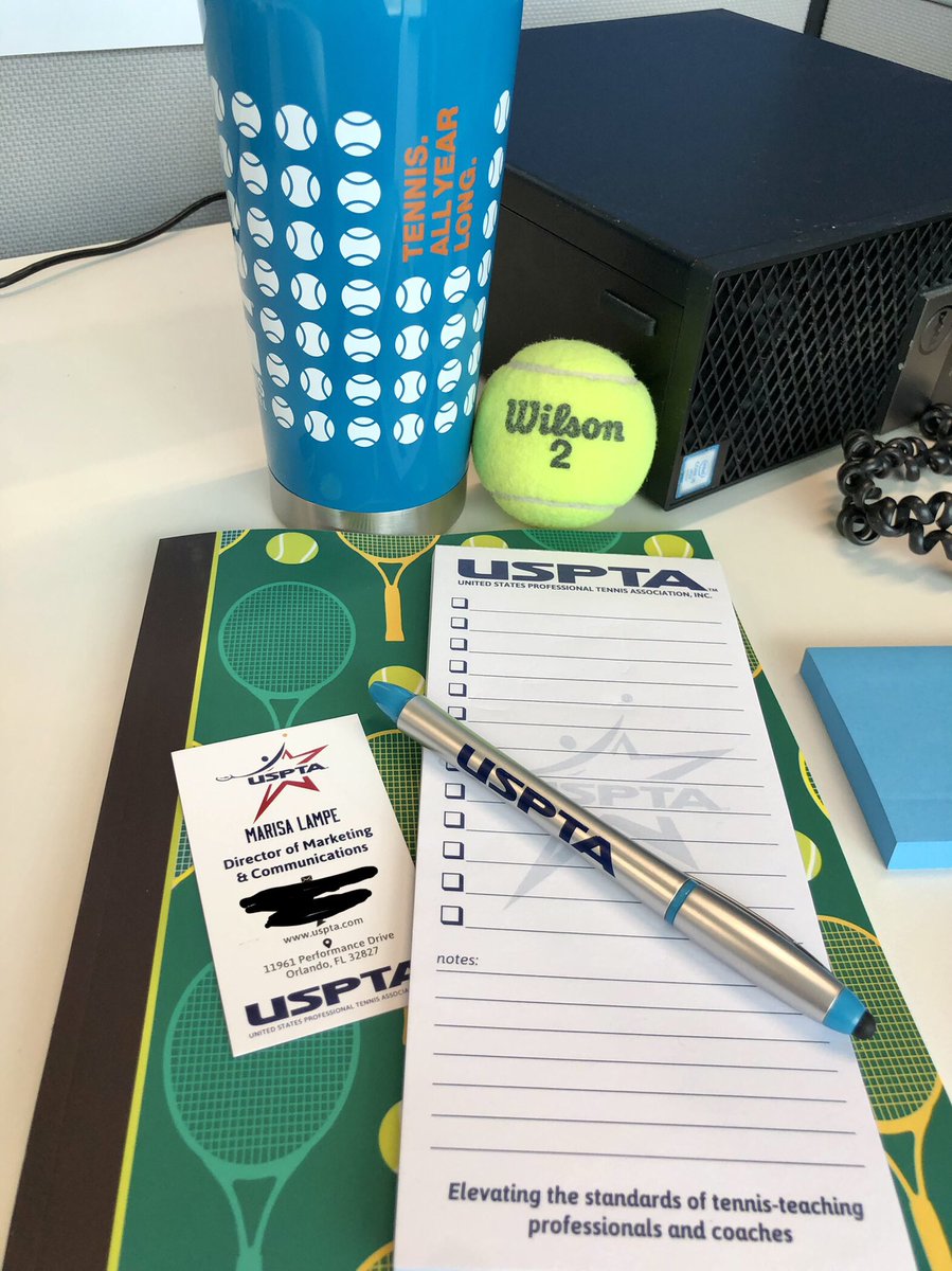 MarisaSilvasTV's tweet photo. ✅ Survived Day 1 😊 
🎾 So proud to announce I’m the new Director of Marketing &amp; Communications @USPTA_Tennis ! 
I had a wonderful welcome from my team, coworkers &amp; gorgeous flowers from my husby 💐 Thrilled for this opportunity. As my husband said, it’s the perfect match! 🎾 https://t.co/ufc8U8JegL