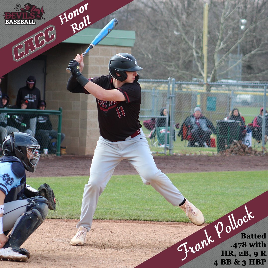 Frank reached base in all seven of <a href="/UsciencesBsb/">USciences Baseball</a>’s games last week, getting on multiples times in 6-of-7 for an on-base percentage of .6️⃣0️⃣0️⃣