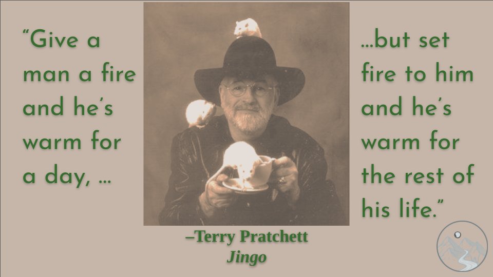 Happy birthday, the marvelous Terry Pratchett.  We miss you, still! 
