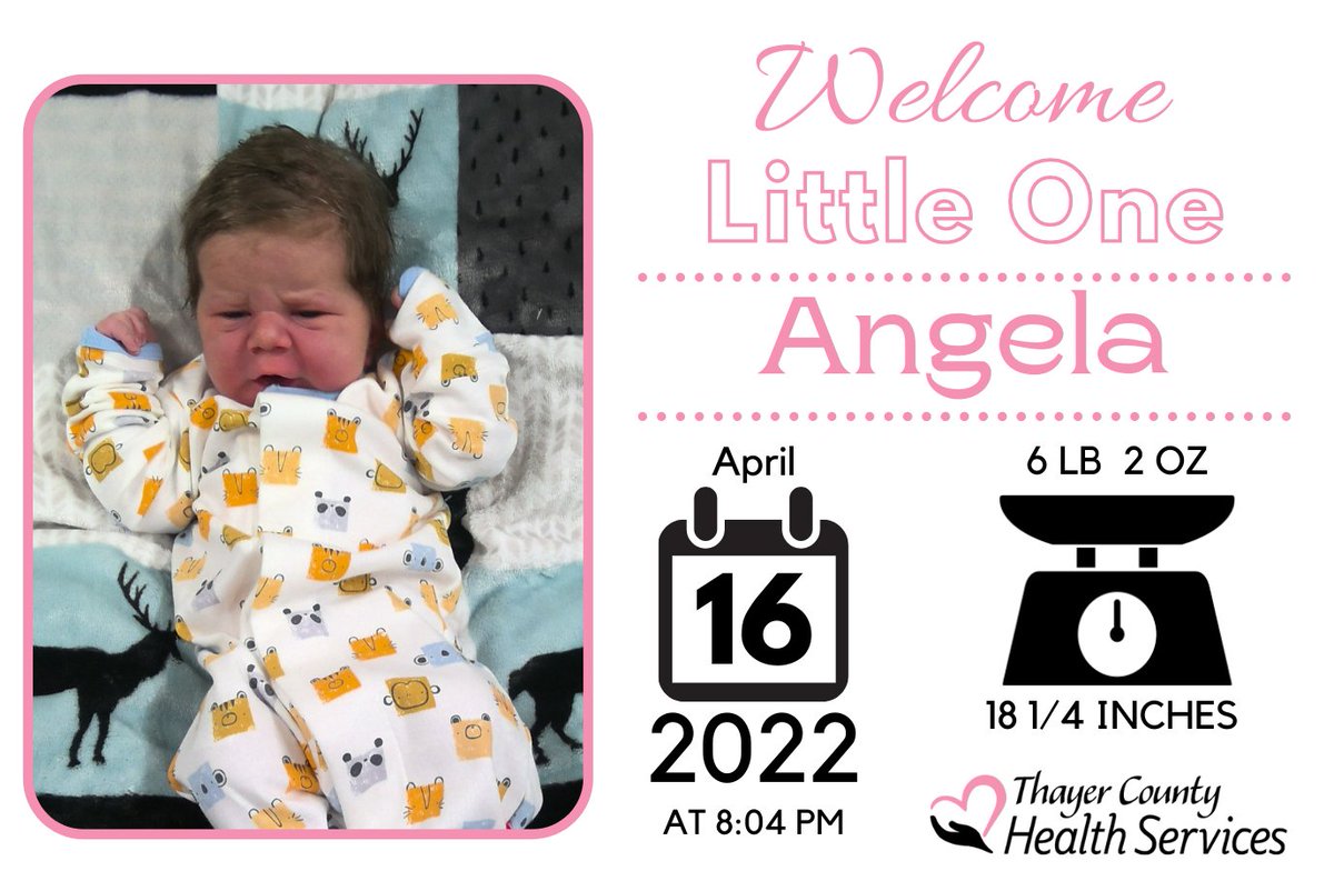tchsne's tweet photo. Congratulations to the parents of baby Angela, born here on April 16th.
Thank you for trusting our team at TCHS to help you bring Angela into this World. https://t.co/3DeUBY6kJ8