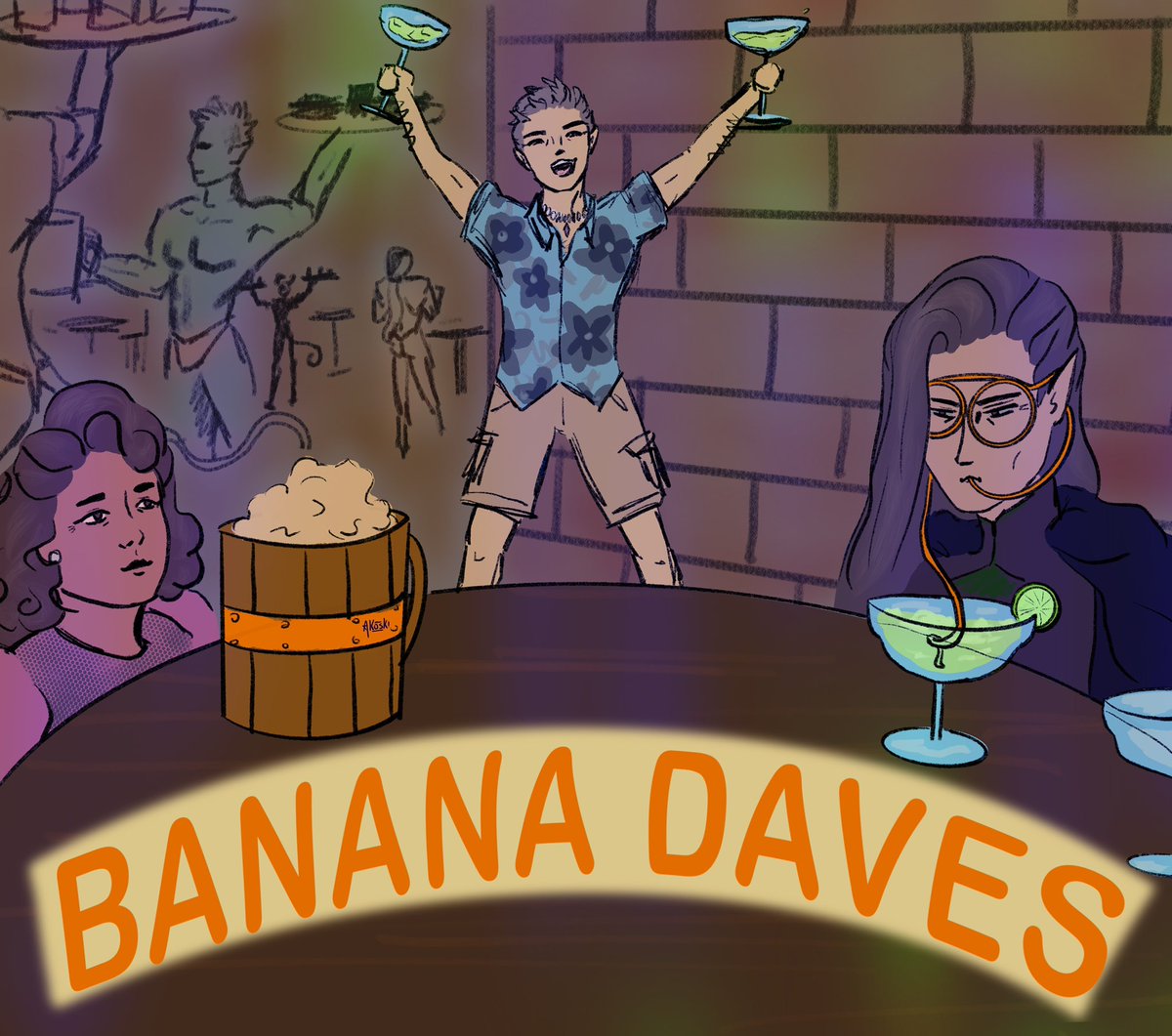 Aubrithe1's tweet photo. Party at Banana Dave’s

#FANART  #GrandsPod  @GrandsPod https://t.co/hMpE2WgQza