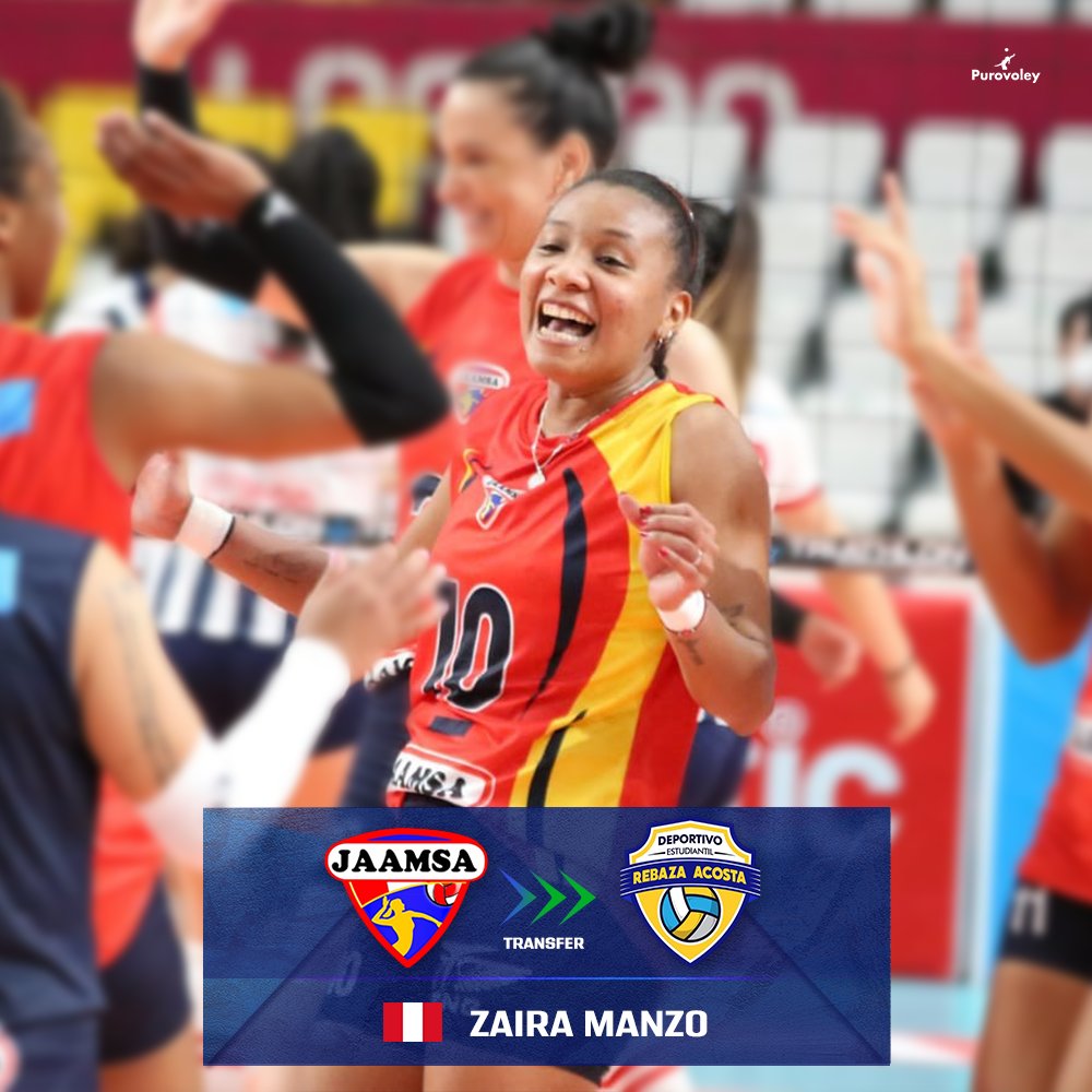 purovoleyPE's tweet photo. #Mercado | Continúan los movimientos en la #LNSV para la próxima temporada y esta vez Rebaza Acosta aseguró a Zaira Manzo como armadora para la temporada 2022/22. ����
⏩ Zaira llega procedente de #Jaamsa y en reemplazo de Lucía Magallanes quien, curiosamente, llegó a Jaamsa. https://t.co/4snpCmPzvz