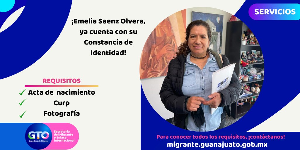 derechosgente's tweet photo. #DatoMigrante
¿Sabías que una constancia de identidad sirve como identificación ante el Consulado de México para tramitar pasaporte?
En la Secretaría del @MigranteGto a través de nuestras Oficinas - Enlace- Gto te podemos asesorar.
¡Ubícalas📍!
https://t.co/YCXtHYdNst https://t.co/Vq92CDJfpP