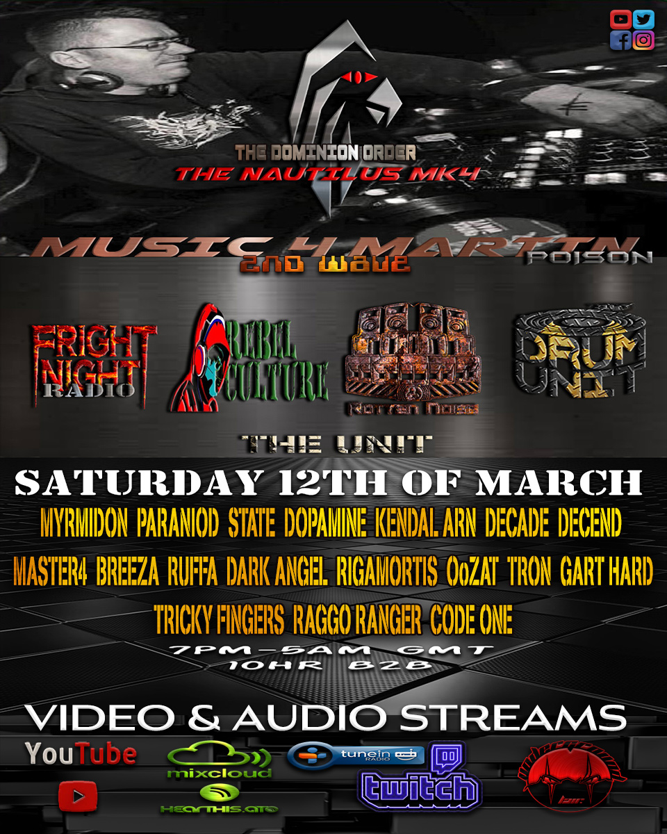 thedomnionorder's tweet image. THE DOMINION ORDER ( Full uncensored version) on
HEARTHIS - Follow.
All sessions available for download.
We who are about to spin Salute you.

MUSIC FOR MARTIN youtu.be/WkBzmWPA9lQ via @YouTube