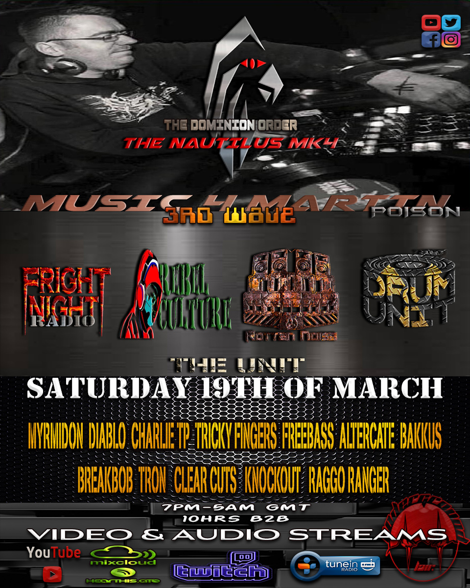 thedomnionorder's tweet image. THE DOMINION ORDER ( Full uncensored version) on
HEARTHIS - Follow.
All sessions available for download.
We who are about to spin Salute you.

MUSIC 4 MARTIN 3RD WAVE youtu.be/jmgZXBpkC30 via @YouTube