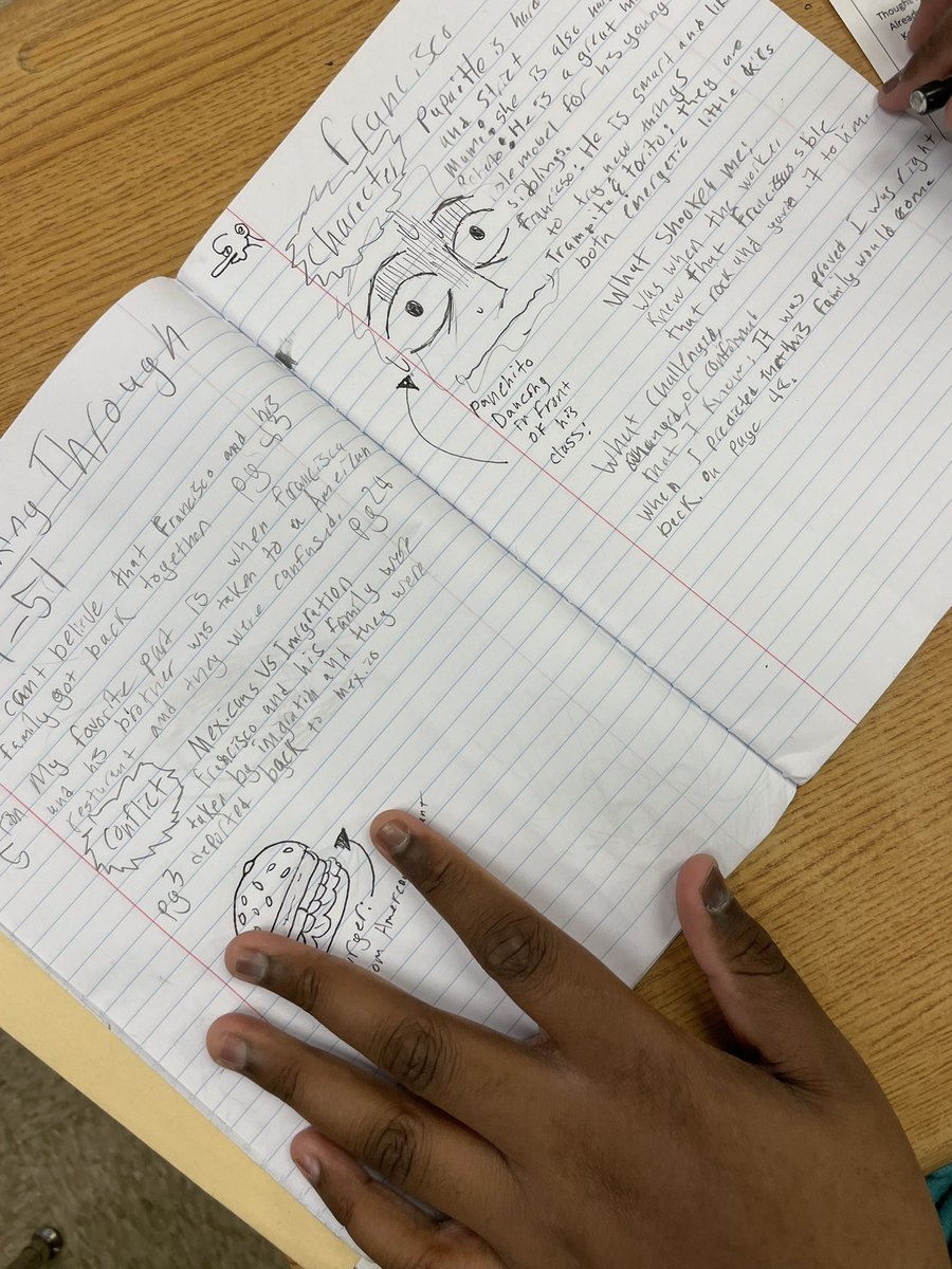 146reads1's tweet photo. This morning I was able to work with 2 of Mrs Matejcak’s 8-grade classrooms and walk them through how to -show what they know- about the memoirs they are reading utilizing Thought Notes! Needless to say my ❤️ was full when I left @GompersD86 #thoughtnotes #lovemyjob https://t.co/hmXYUHMplw
