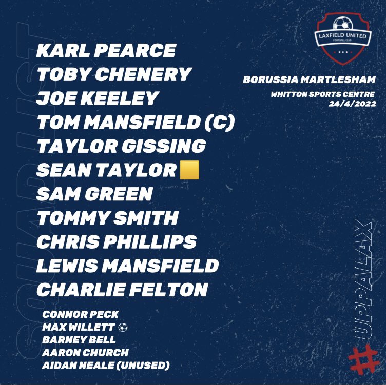 It wasn’t to be for us as <a href="/BMFC13/">Borussia Martlesham</a> deservedly win the Peter Cocker Senior Cup. The boys can be proud to have reached the final and our performance showed we can be a test for the top teams in the Premier division next season. Our goal scored by Max Willett from the spot #UppaLax