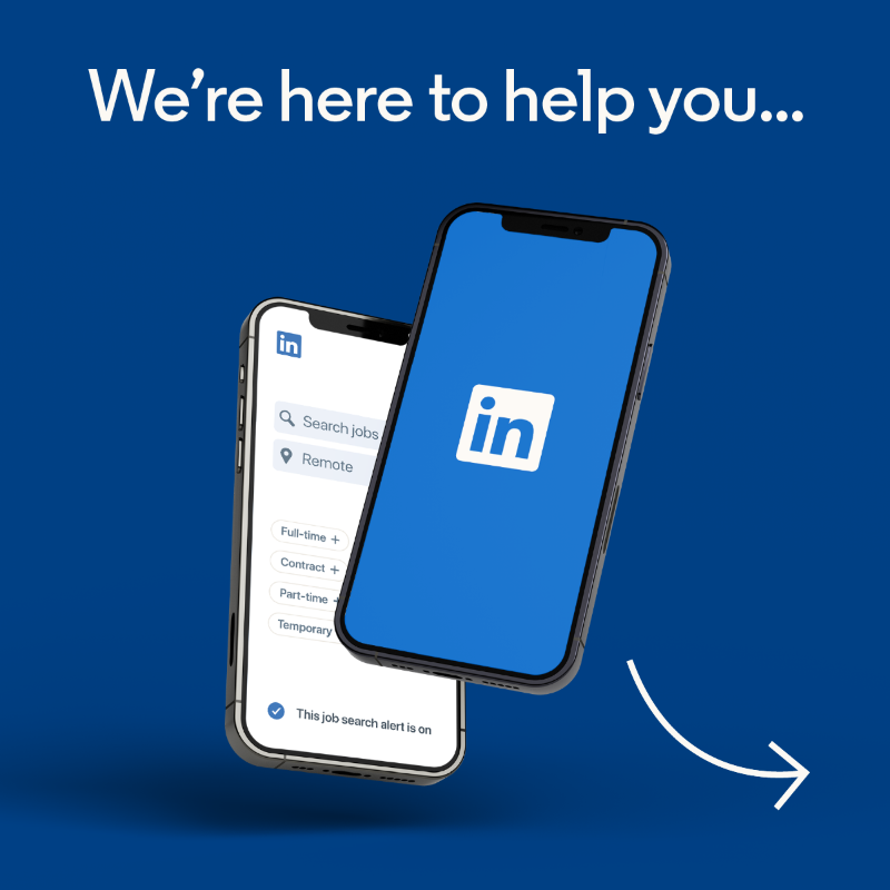 LinkedIn's tweet photo. We're here to help make your job search a success, no matter what kind of work you're looking for. Download the LinkedIn app and get started today.