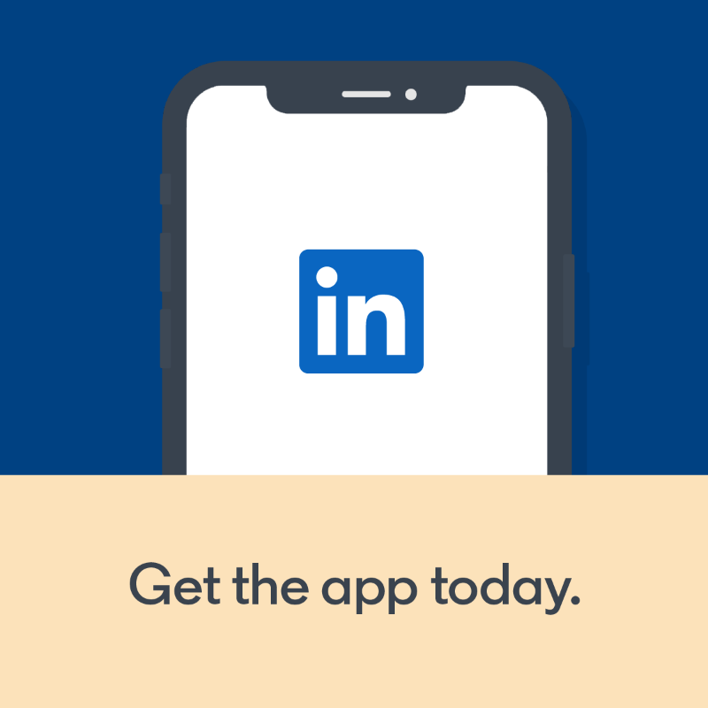 LinkedIn's tweet photo. We're here to help make your job search a success, no matter what kind of work you're looking for. Download the LinkedIn app and get started today.