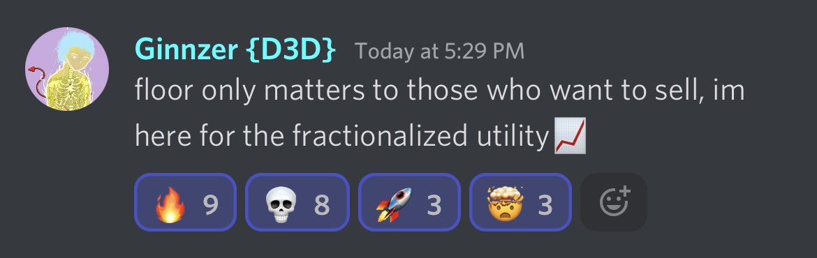 Quazthequant's tweet photo. Community over everything. ❤️ Invest in people fellas, the money will follow. Super excited for NFT fractionalization, literally game changing. @DeadRejcts #D3D #SOL #dogecoin #meta #NFTCommunity #NFTs #Solana #SolanaNFTs https://t.co/r8PUsEAA4D