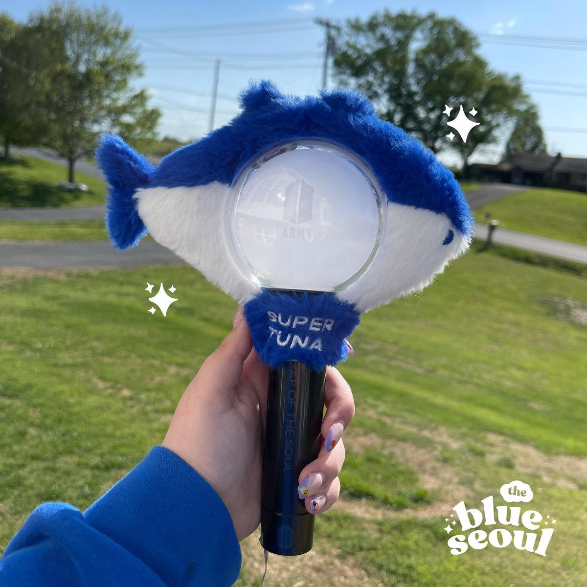 super tuna light stick cover! 🐟✨ coming soon 🪄 theblueseoul.com ☁️