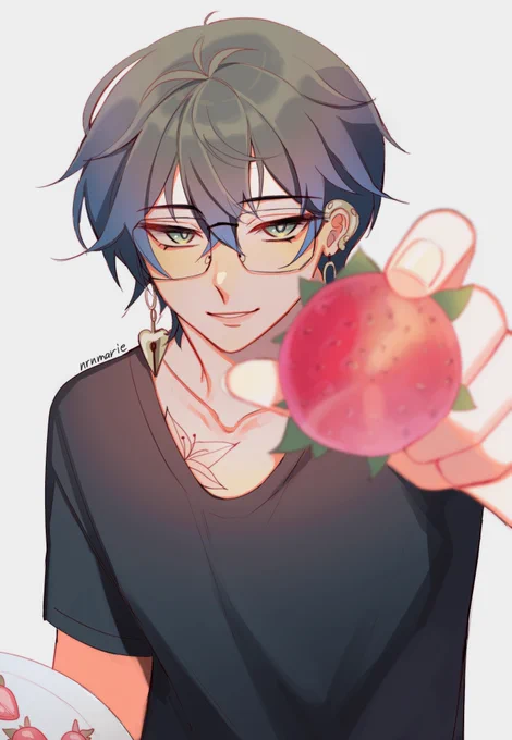 babe you ok? you haven't even touched your strawberries #Ikenography 