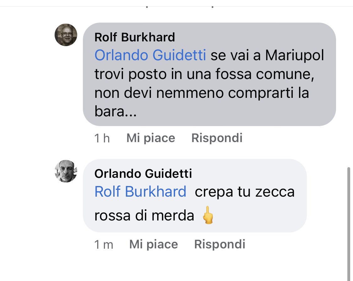 GuidettiOrlando's tweet photo. Ecco l’esempio di una Zecca rossa ! Sinistroidi di merda che augurano la morte! Avete già distrutto il mondo è la democrazia! Schifosi scarafaggi!! #Sinistra #PD #ZECCHEROSSE #scarafaggi #morite https://t.co/a4Hs9yexUN