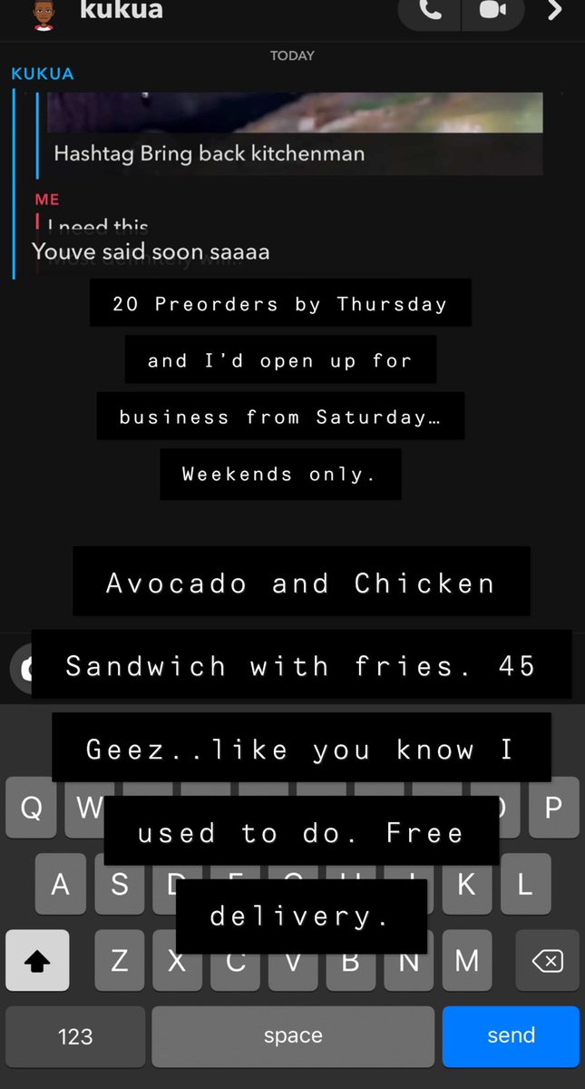 Kitchenmangh's tweet photo. Our boss is trying to Open shop when all them other Niggas thought we were gone.
@zubaidah_x has humbly put across a petition on Snapchat.
#BringBackKitchenman 
Quote this tweet with the hashtag, our follower with highest retweets gets breakfast on the house.
Free delivery always https://t.co/GssUNsNxjA