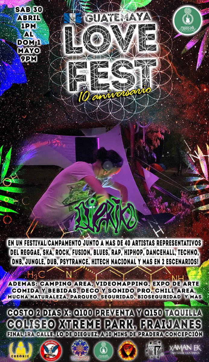 Djeri_Milhose's tweet image. Nos vemos este finde! festival multicultural, de Guatemala, para Guatemala.
#Djeriko #darkprog #EnkiLab #OhmGaneshPro