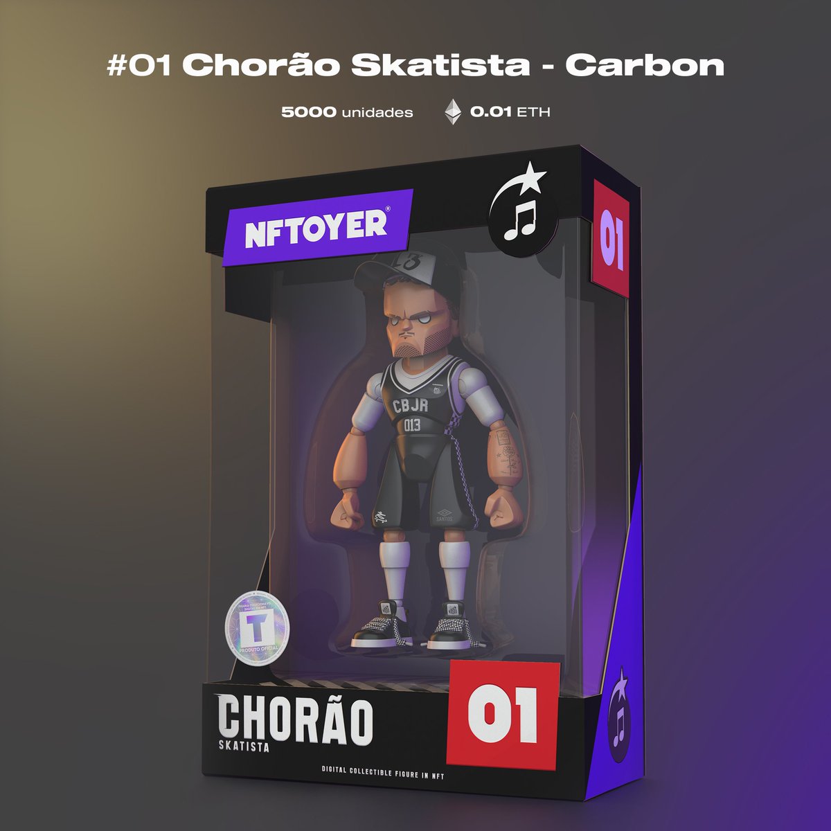 #01 Chorão Skatista - Carbon

A edição Carbon traz o NFTOYER® do Chorão em sua versão skatista! São 5000 unidades disponíveis e podem ser adquiridas a um valor de 0.01 $ETH cada.

O NFT será disponibilizado para compra no dia 05/05/22 as 19:00 na plataforma OpenSea.

#NFTOYER
