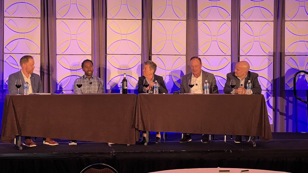 FBS_ADs's tweet photo. Our final panel of the day is full of superstars ⭐️⭐️⭐️ - here to talk about life as an AD “Under Pressure” featuring:
▪️ @erikj10 (@MortensonSports)
▪️ @MartinJarmond (@UCLAAthletics)
▪️ @SandyB_PSUAD (@GoPSUsports)
▪️ @RickGeorgeCU (@CUBuffs)
▪️ @Tim_McMurray (@lion_athletics) https://t.co/TbiBtrhpbV