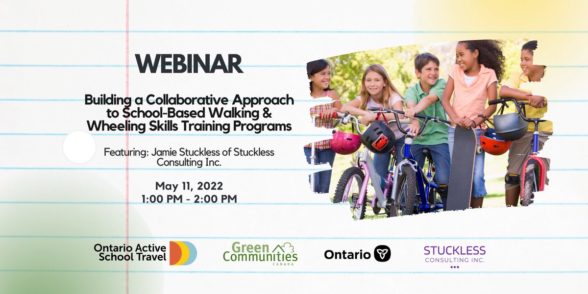 Learn how to start or grow a school-based walking &amp; wheeling skills training program in your community!

💻 Tune into the webinar on May 11 @ 1pm EST. Register for FREE today ⬇️ eventbrite.ca/e/building-a-c…