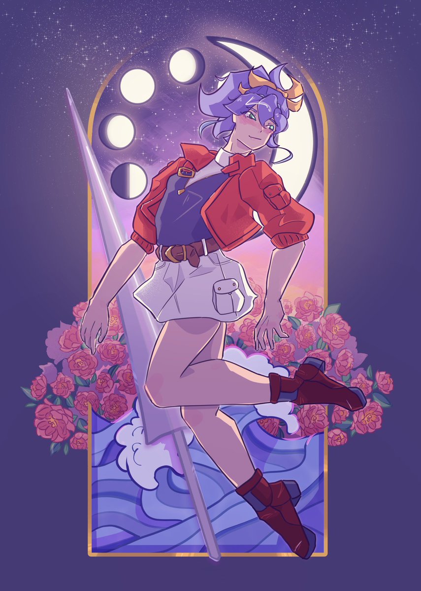 heres my full finished piece for the <a href="/YGOLadies/">Yu-Gi-Oh Ladies Zine @ SHIPPING!</a> zine !!! 

it has been such a honour to work alongside so many skilled, fantastic people, and has been such a good first-experience 🥹🫶

the zine is currently holding leftover sales !!! so check them out 💕💕💕💕💕