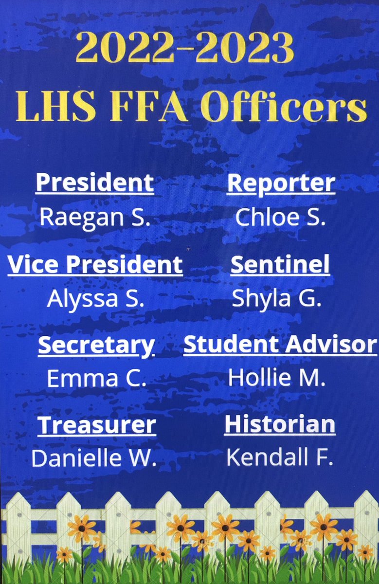 Congratulations to the 2022-2023 Officer Team!