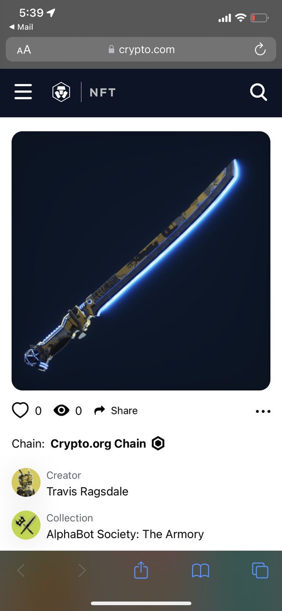 NftOhm's tweet image. Ayyyy a 1% sword and a 2% color scheme🔥