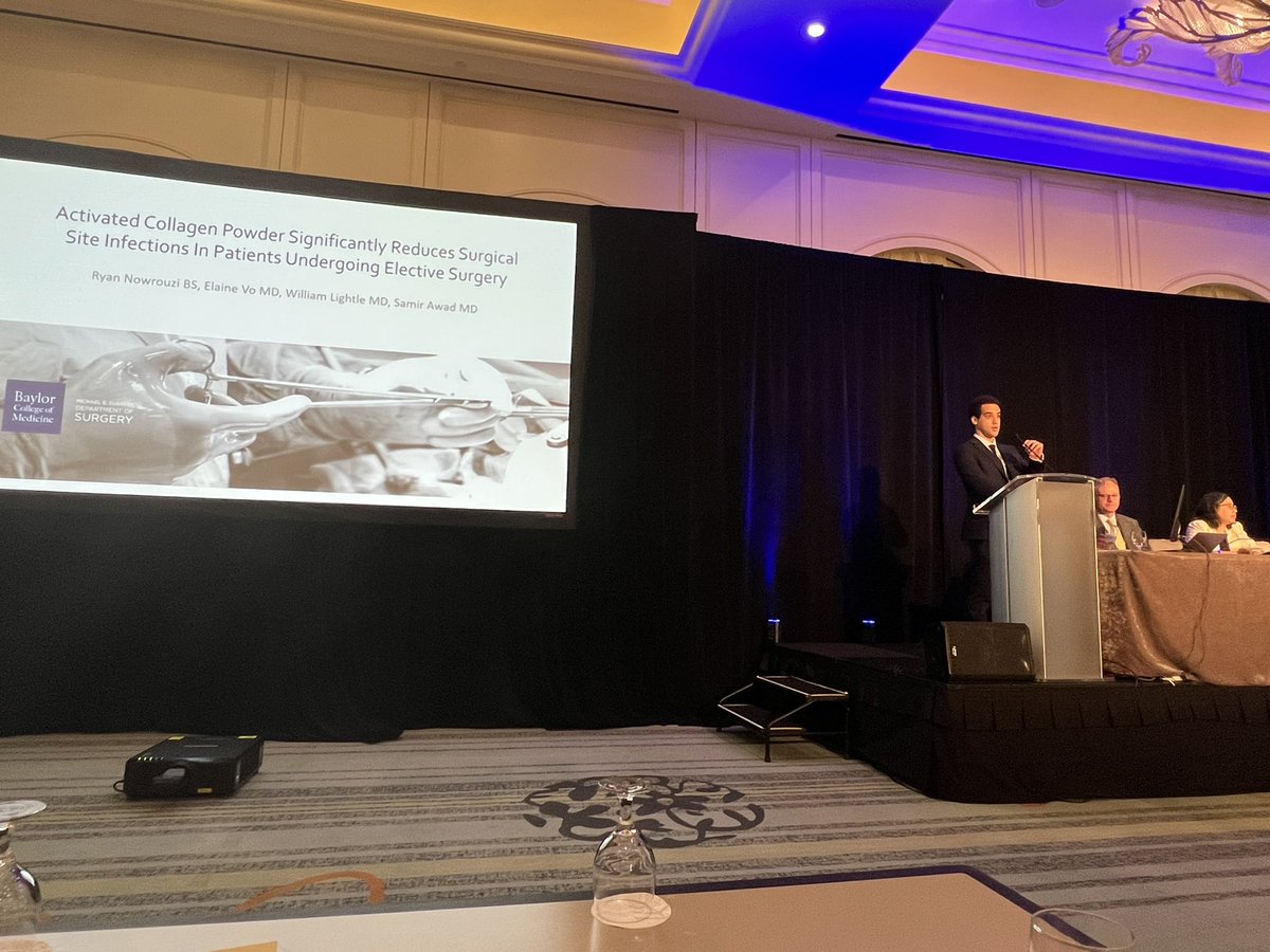 Samir S. Awad (@samirsawad1) on Twitter photo Outstanding presentation on activated collagen decreasing SSI rates in elective surgery cases by <a href="/ryannowrouzi/">Ryan Nowrouzi</a> MS3 <a href="/bcmhouston/">BCMHouston</a> <a href="/BCM_Surgery/">BCM_Surgery</a>. Thank you to <a href="/CJHunter18/">Catherine Hunter</a> for her discussion of the paper <a href="/SurgInfxSoc/">Surgical Infection Society</a> 2022 Outstanding presentation on activated collagen decreasing SSI rates in elective surgery cases by <a href="/ryannowrouzi/">Ryan Nowrouzi</a> MS3 <a href="/bcmhouston/">BCMHouston</a> <a href="/BCM_Surgery/">BCM_Surgery</a>. Thank you to <a href="/CJHunter18/">Catherine Hunter</a> for her discussion of the paper <a href="/SurgInfxSoc/">Surgical Infection Society</a> 2022